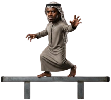 متوازن بصعوبة